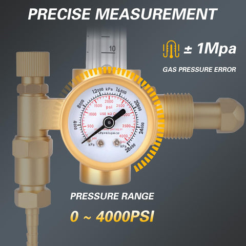 Jiimee regulator delivering high-flow precision for MIG and TIG welding.