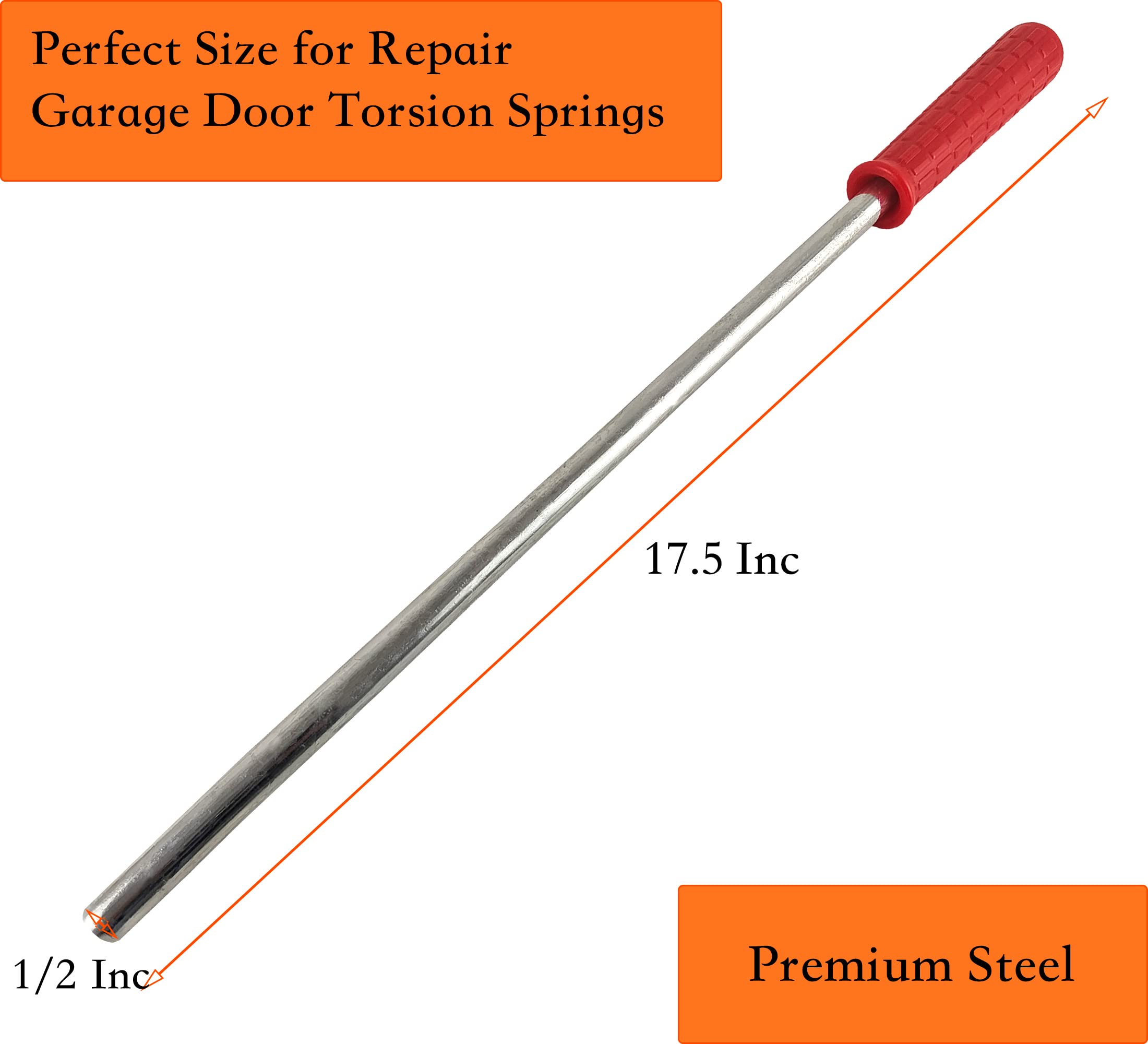 Jikacok galvanized steel winding bars resist rust for reliable garage door maintenance.