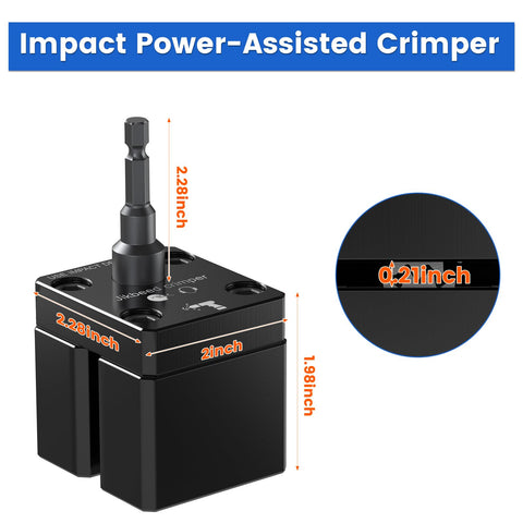 Close-up of the crimper's drive assembly and attachment on the C5A2