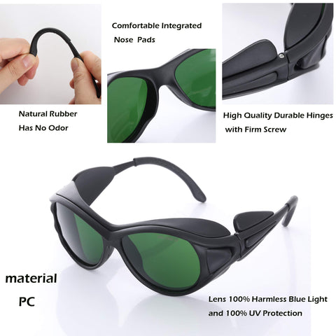 JILERWEAR laser safety glasses for 445nm blue protection with comfortable fit.