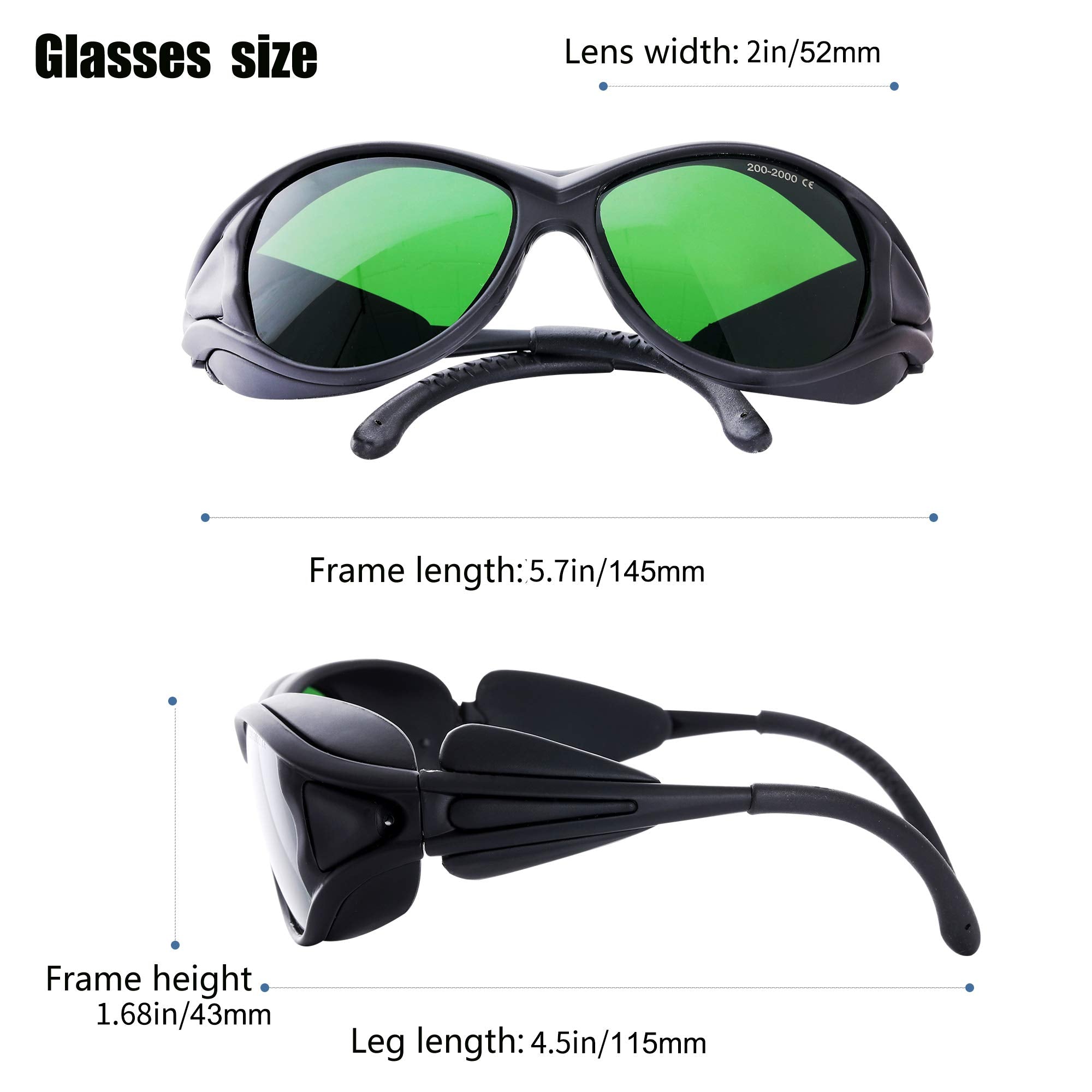 JILERWEAR laser safety glasses for 532nm green protection with versatile use.