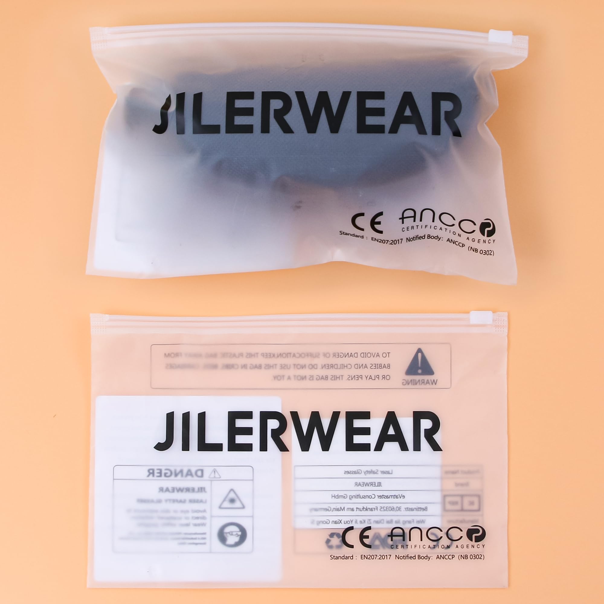 JILERWEAR easy-clean lenses and frame for quick maintenance.