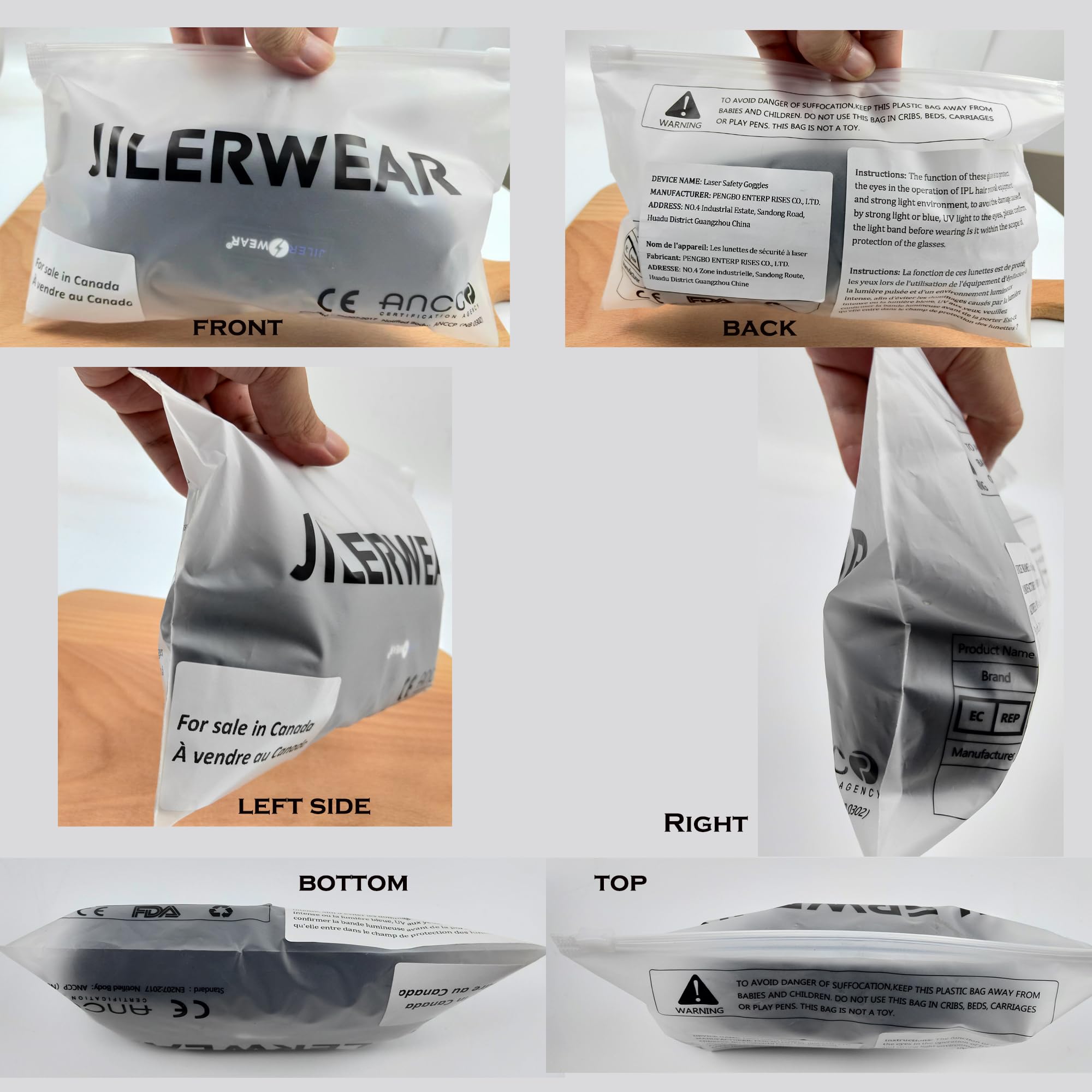 JILERWEAR ergonomic design laser safety glasses for all-day wear.