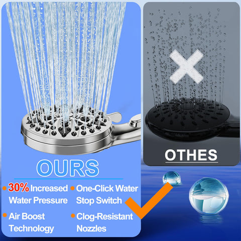 Jill Deaaa shower head in action showcasing high-pressure performance.