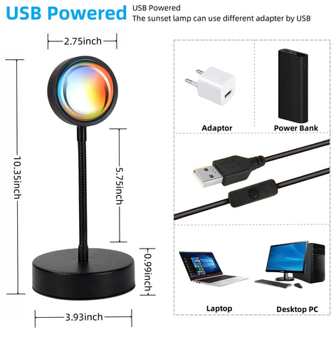 JIMEI Sunset Lamp dynamic modes offer customizable lighting scenes.