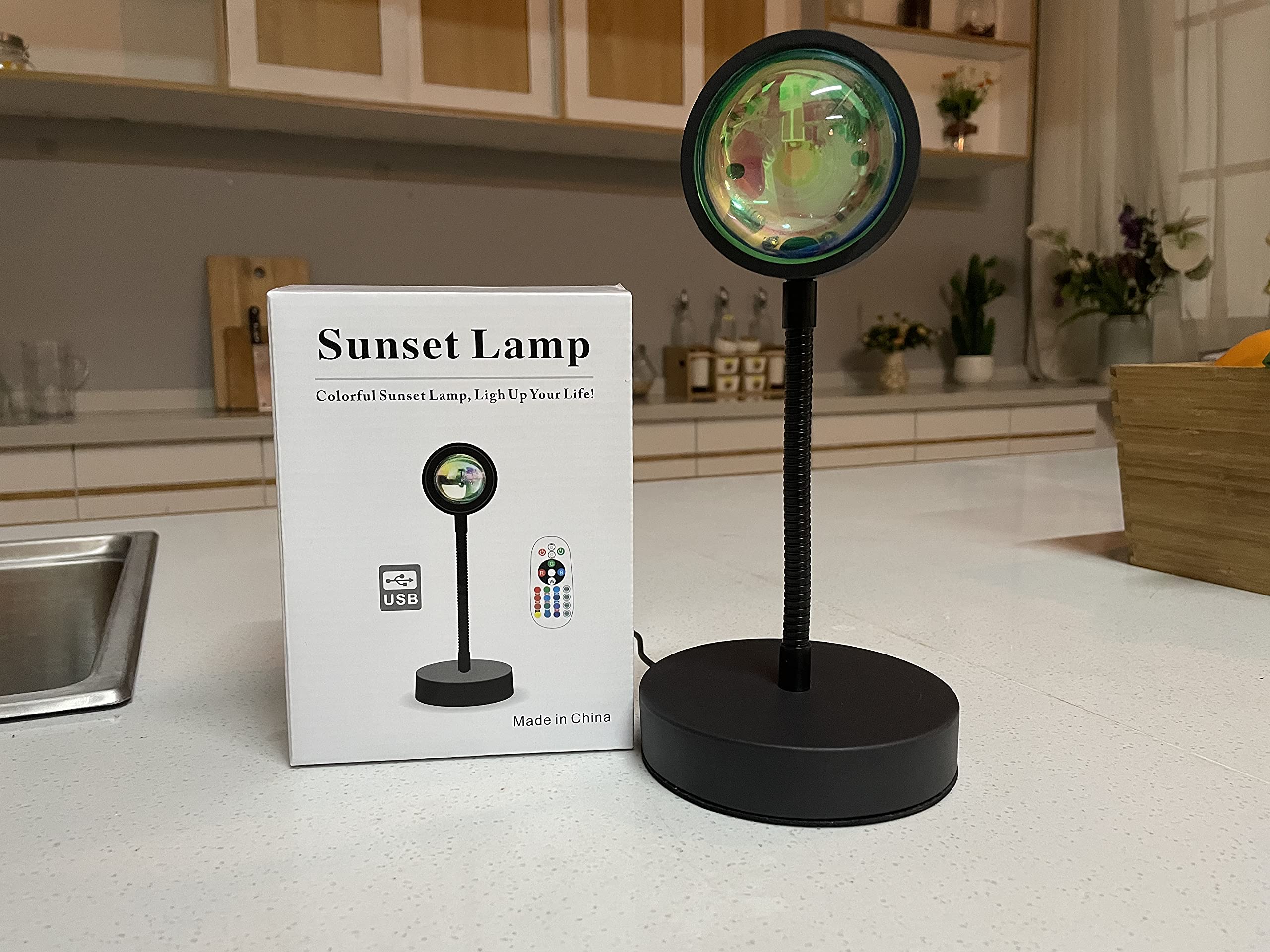 JIMEI Sunset Lamp highlights energy-efficient LED with long life.
