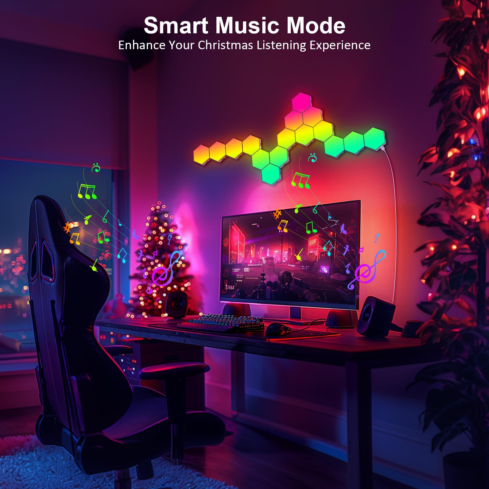 Jimimoro app and remote control for easy color and scene customization.