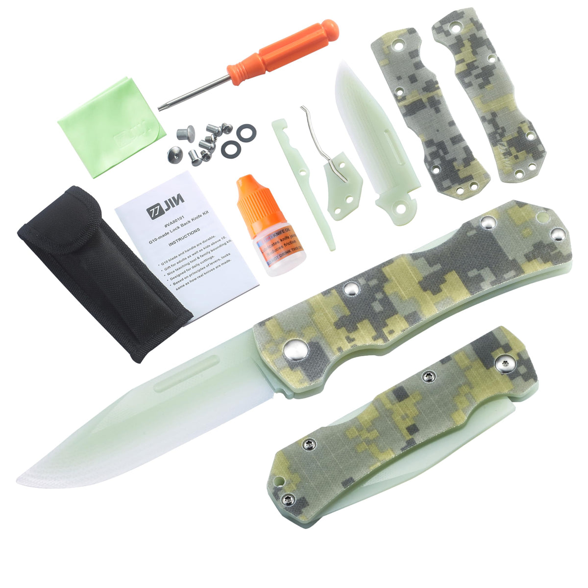 JIN Alpha G10 kids knife kit for safe, hands-on learning and family bonding