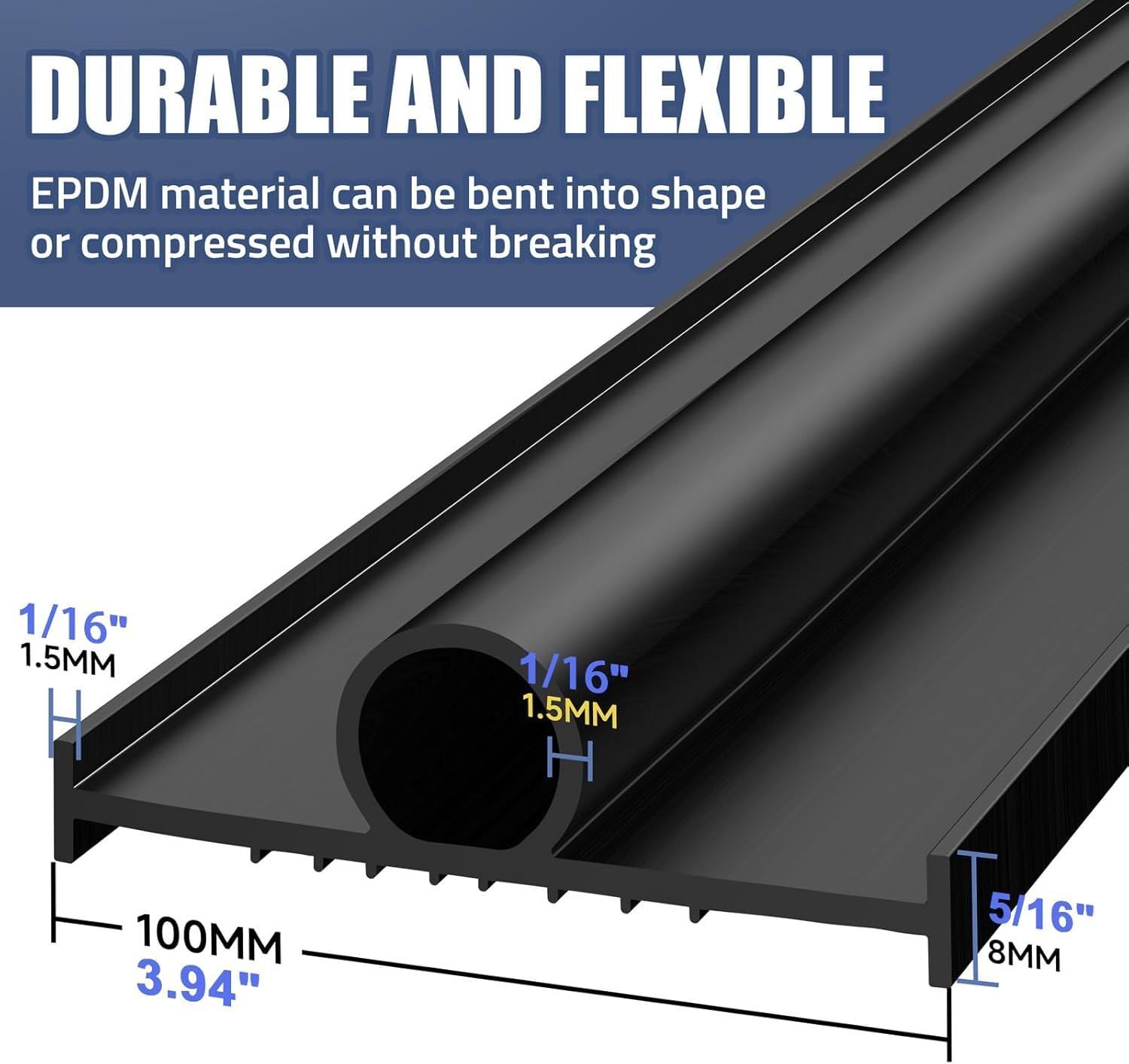 Jin&Bao rubber material close-up highlighting flexible, durable seal quality.