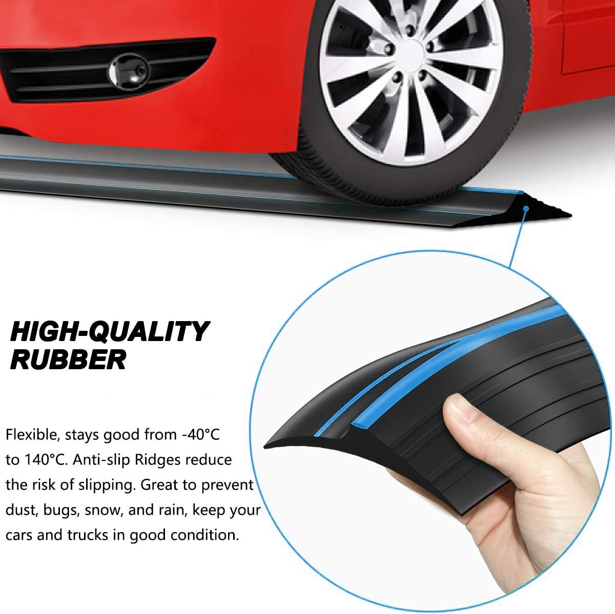 Jin&Bao threshold seal with adhesive backing forms a strong garage bond
