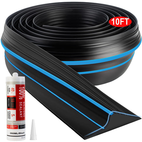 Jin&Bao universal threshold seal blue close-up showing durable rubber barrier blocking drafts