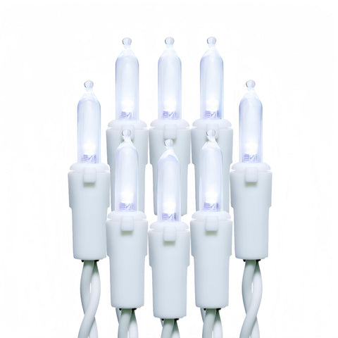 JinBest 100 LED White Christmas Lights on outdoor tree wrap for festive illumination