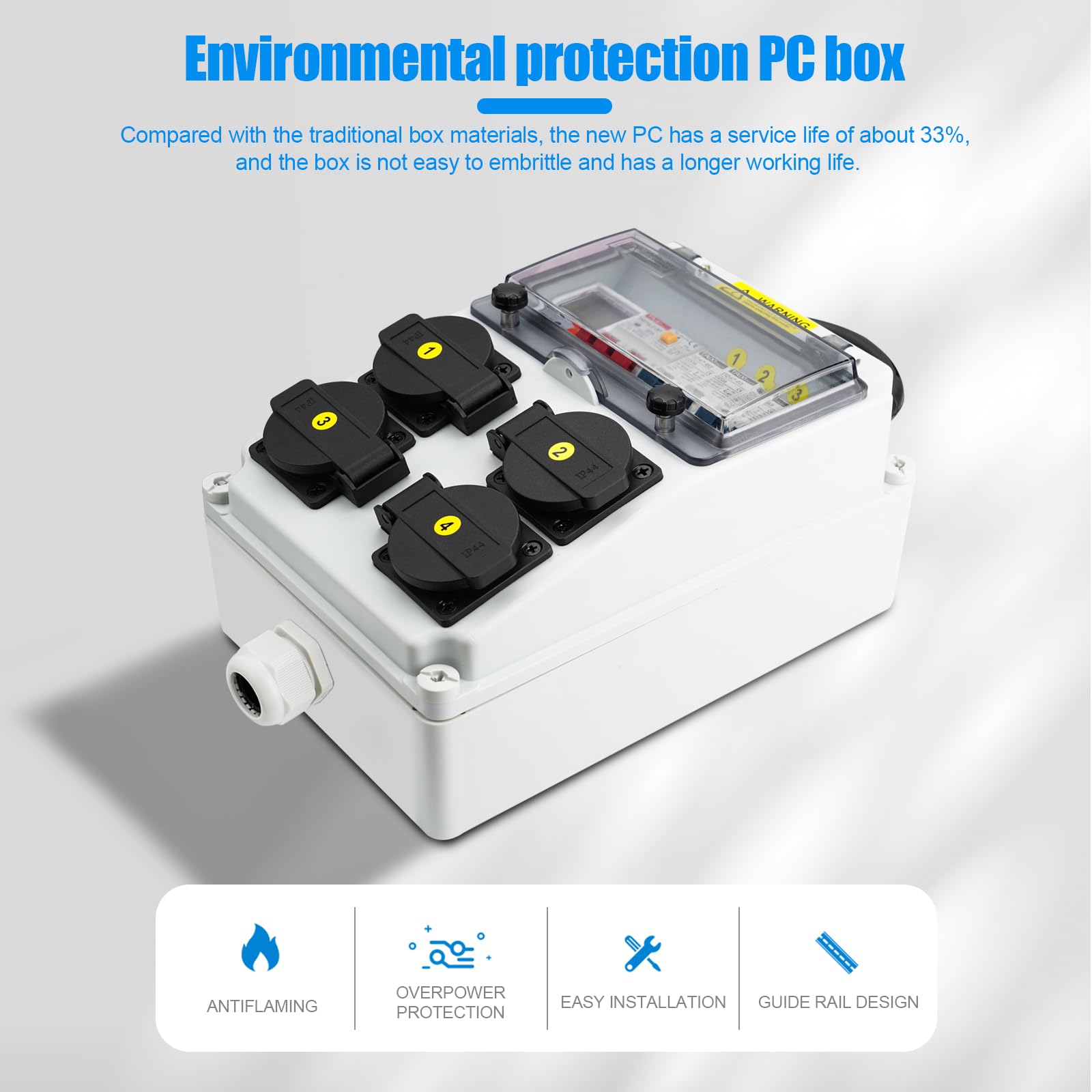 JINDOUZI power box wall-mount setup shows easy installation and clean wiring.