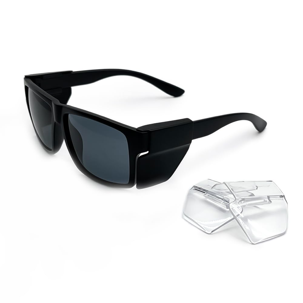 JING LEI safety glasses with removable side shields for versatile protection.