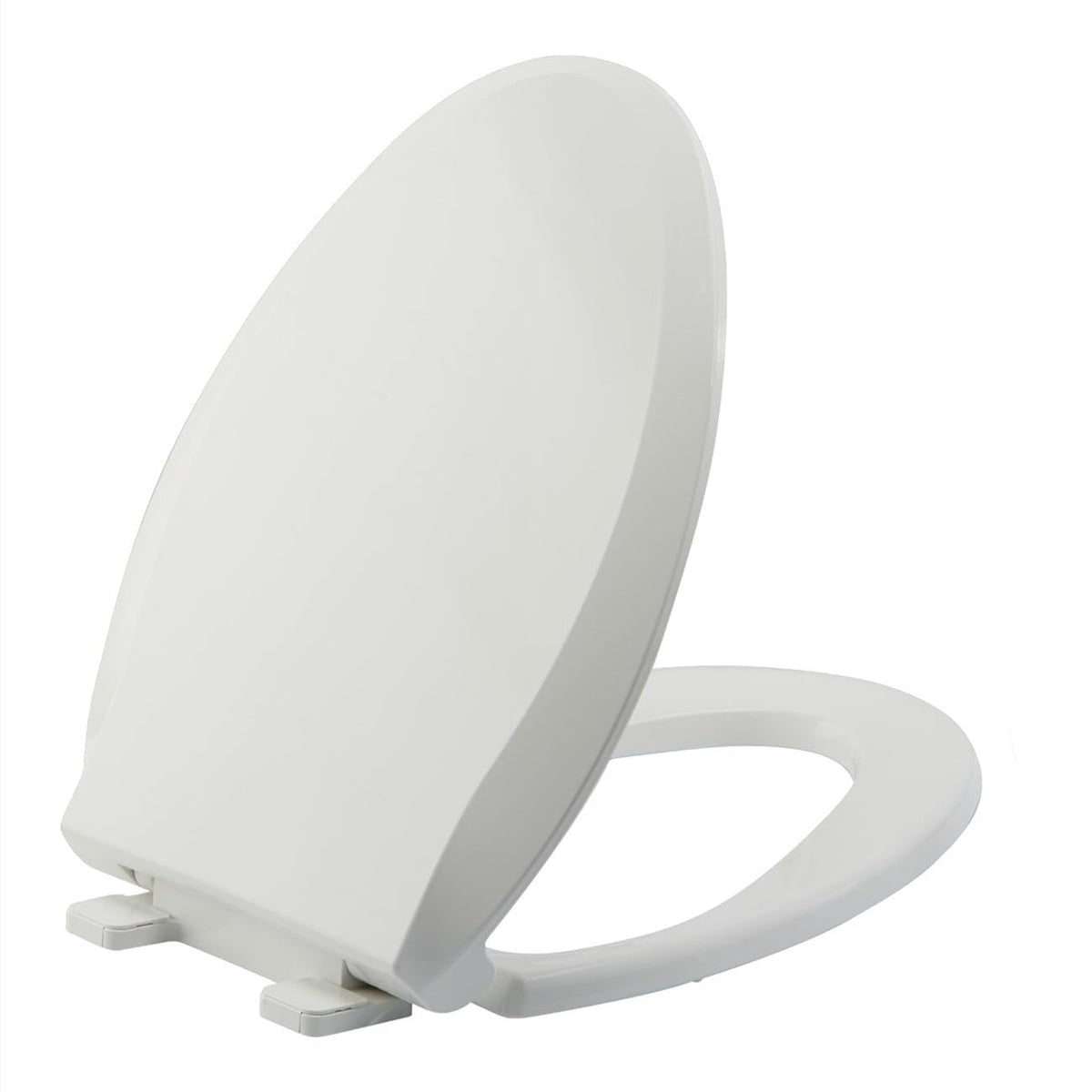 JINGZE elongated seat front view for a clean bathroom look