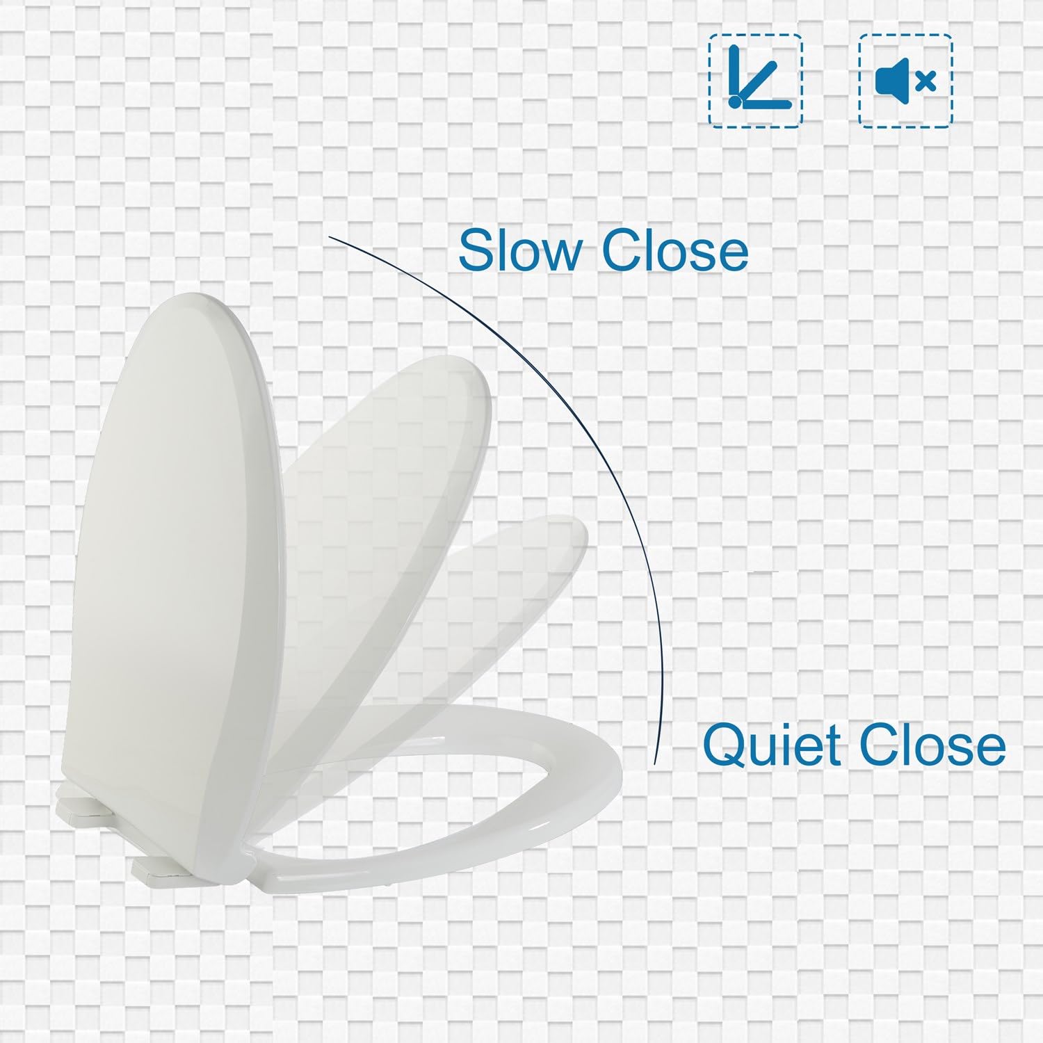 JINGZE slow close action reduces noise when closing the lid