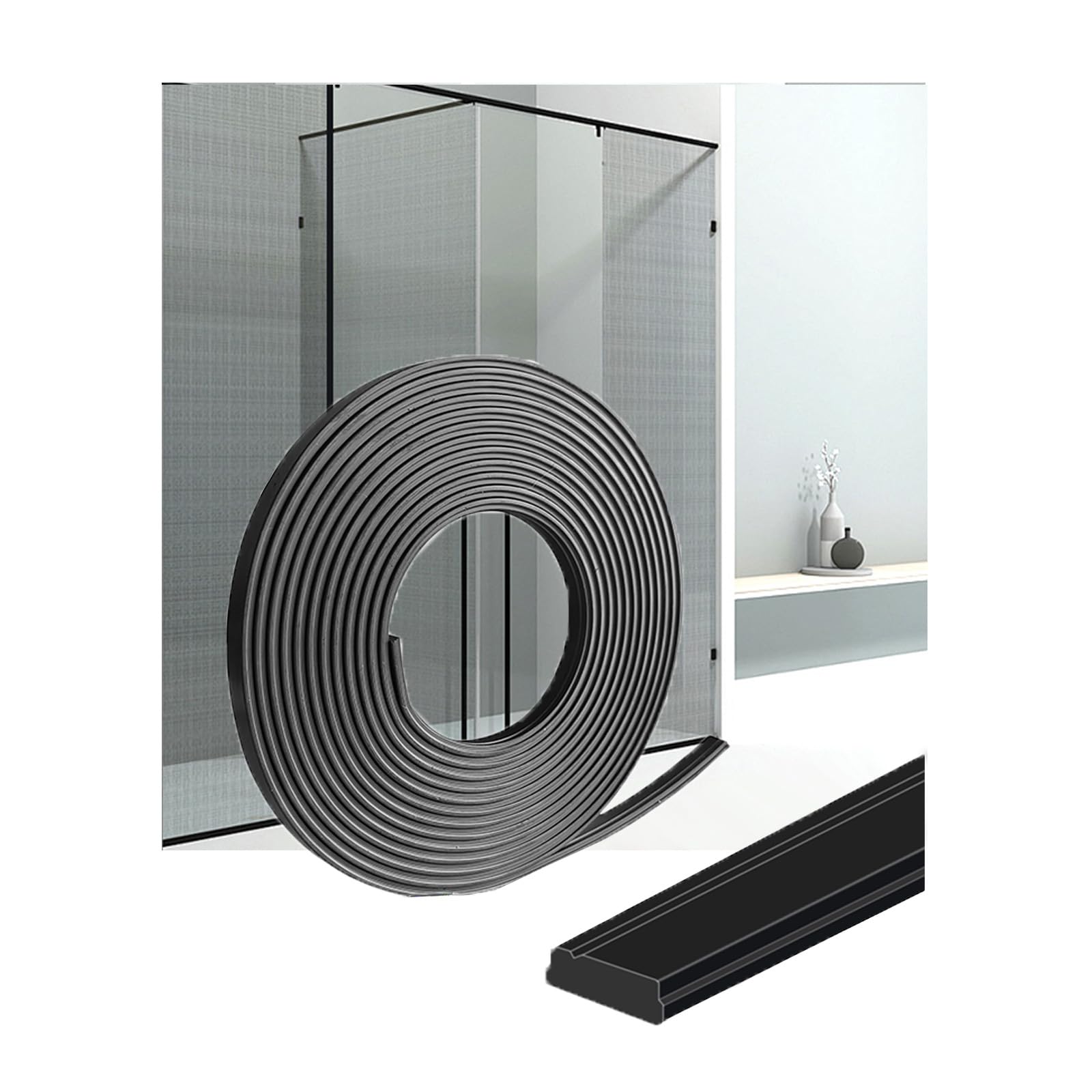 JINGZHAN magnetic strip roll 157ft seals shower doors effectively.