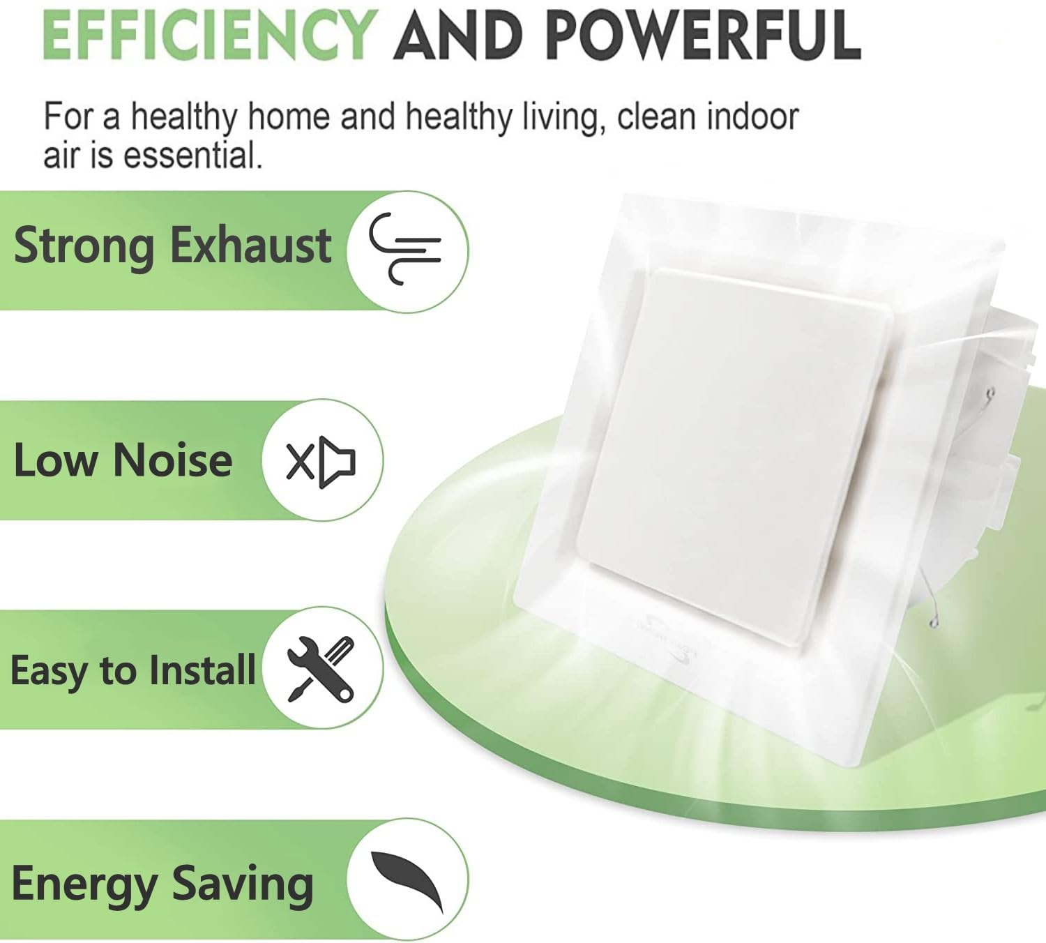 Jinhong ceiling-mount with 4-inch duct enables easy, low-effort installation.