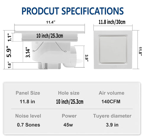 Jinhong exhaust fan 1-2 sones offers whisper-quiet operation for bathrooms.