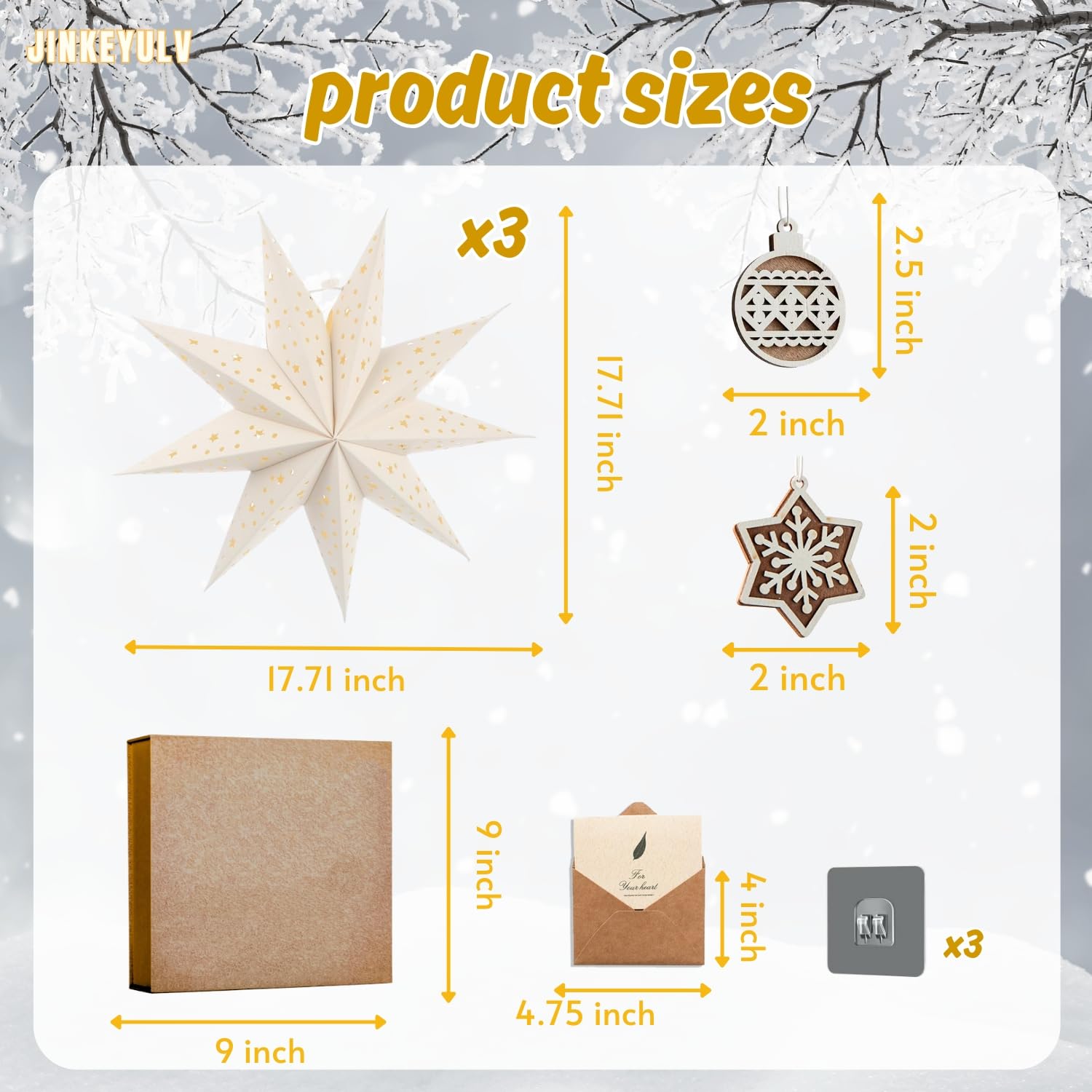 JINKEYULV Christmas card and gift-pack packaging for a thoughtful present