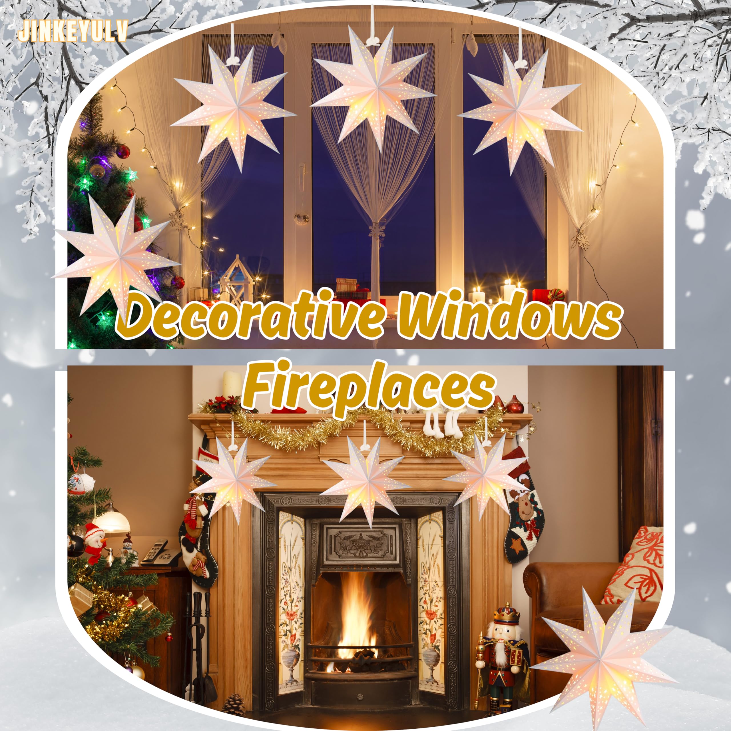 JINKEYULV foldable star lantern for simple storage after the holidays