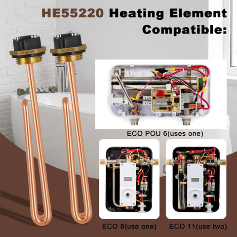JINQHTEK HE 55220 brass construction ensures durable heat transfer