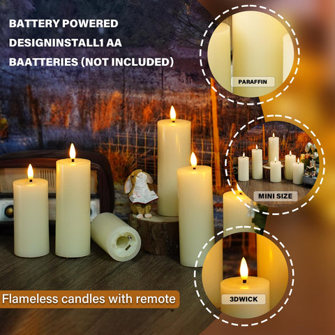 JINYANIA remote timer candle for hands-free daily glow