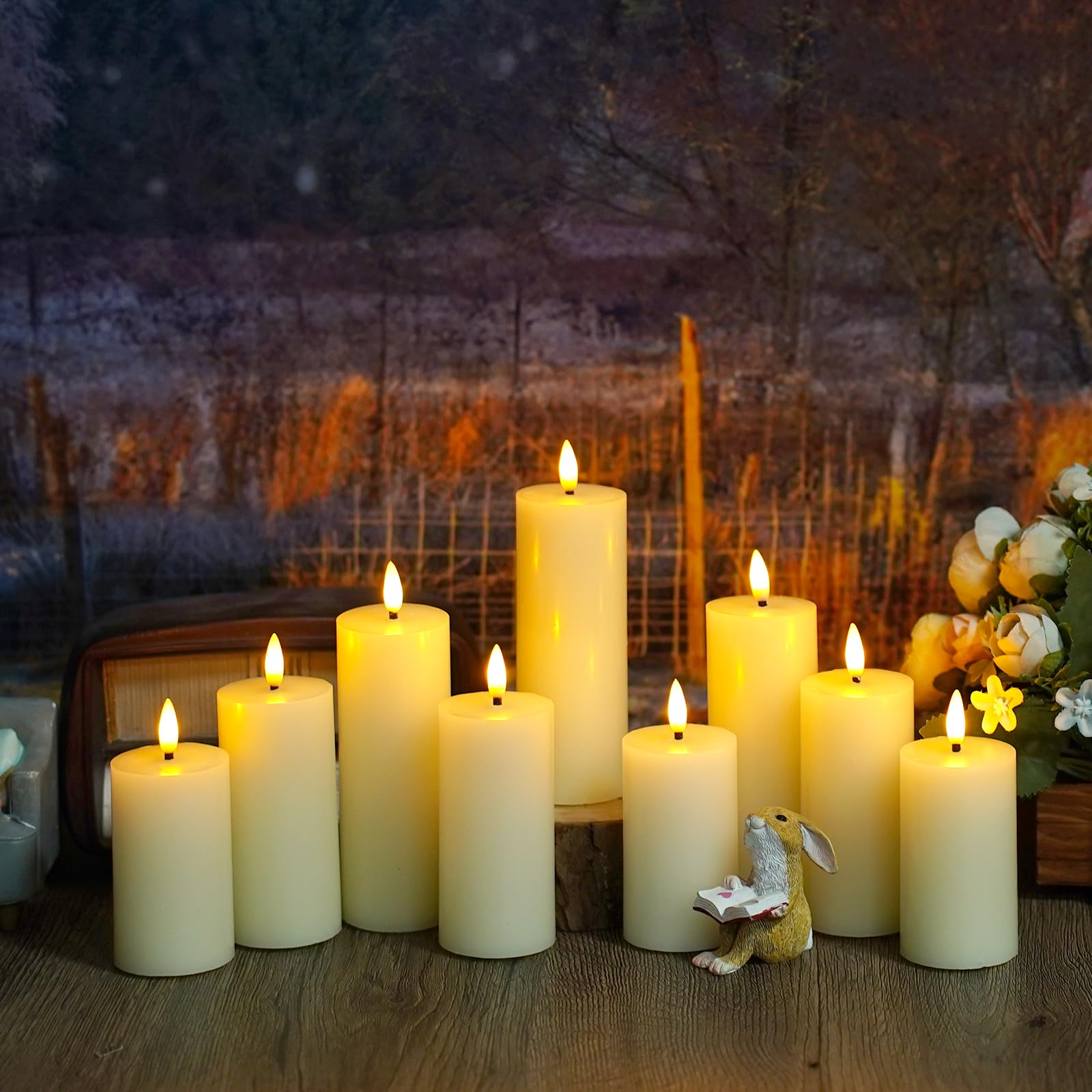 JINYANIA safe flameless design ideal for homes with kids and pets