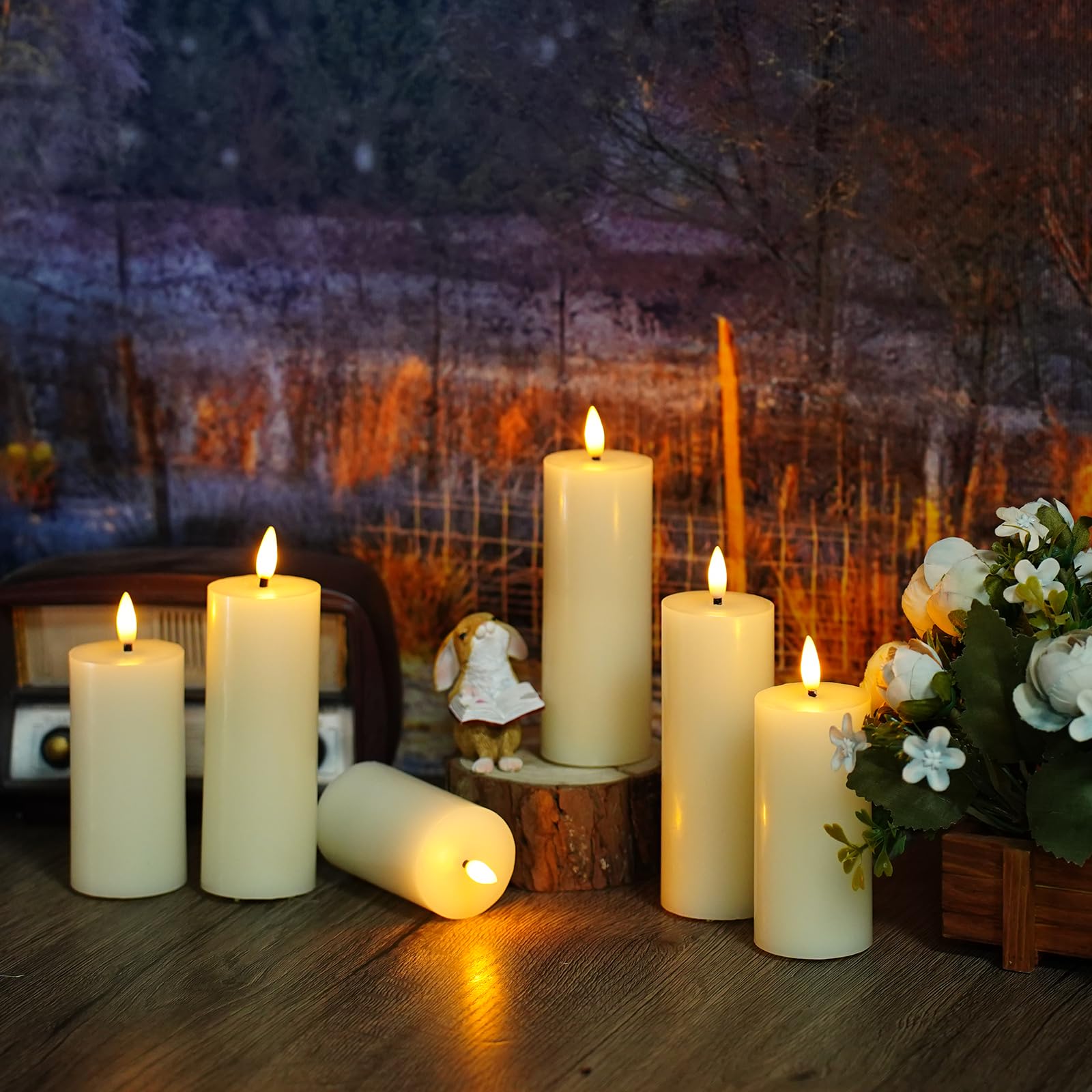 JINYANIA 9-pack candles perfect for living room and events