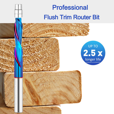 Jiiolioa precision-ground router bit ensures balanced cutting at high RPM.