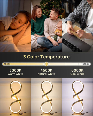 JIOODICH 3-color temperature lamp provides warm to cool light for any task.