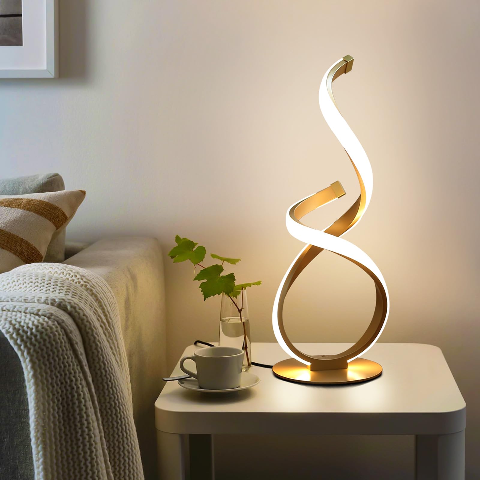 JIOODICH compact 16-inch lamp fits small spaces on nightstands or desks