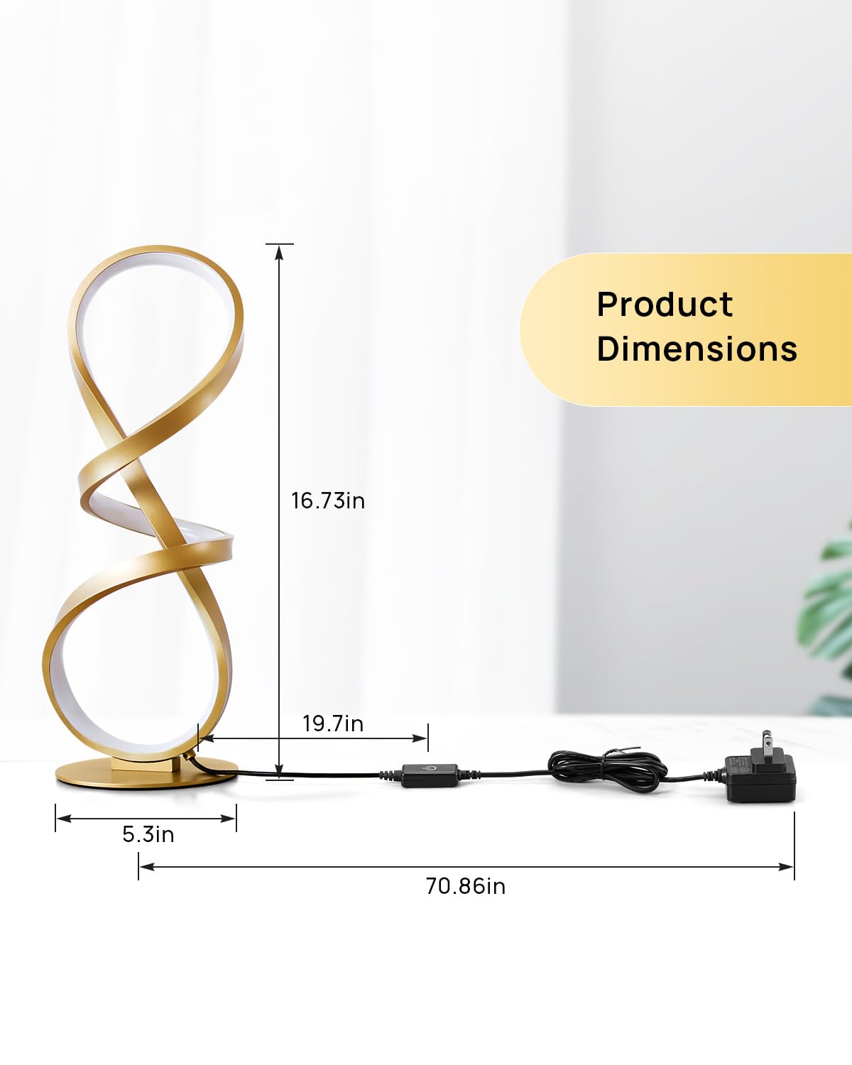 JIOODICH memory function lamp saves preferred brightness settings.