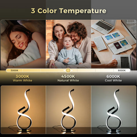 JIOODICH nightstand lamp with three color temperatures for mood lighting