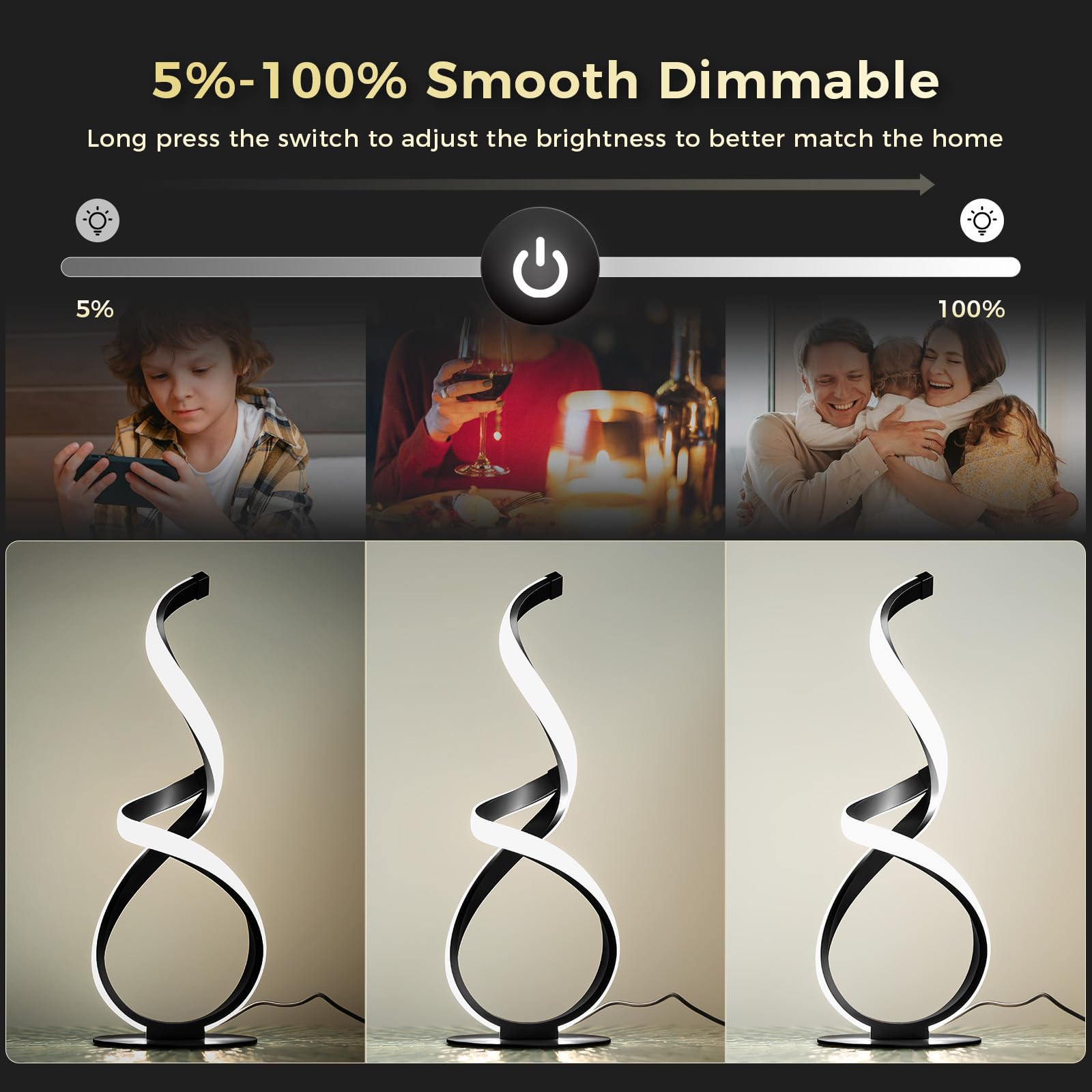 JIOODICH stepless dimming LED for smooth brightness control
