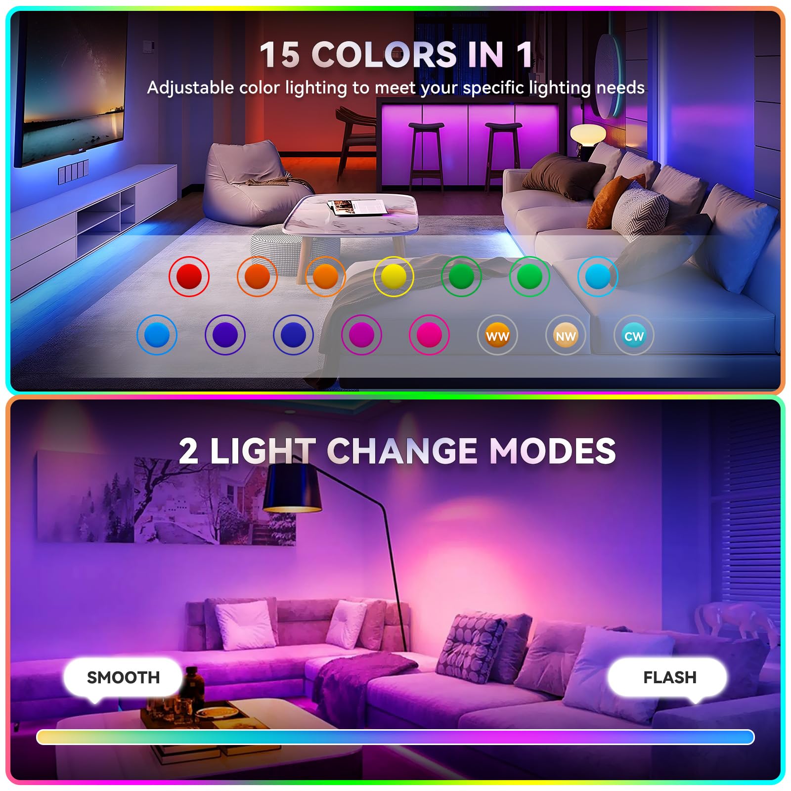 JIOODICH USB-C rechargeable LED bulb, 2-pack for flexible fixture lighting