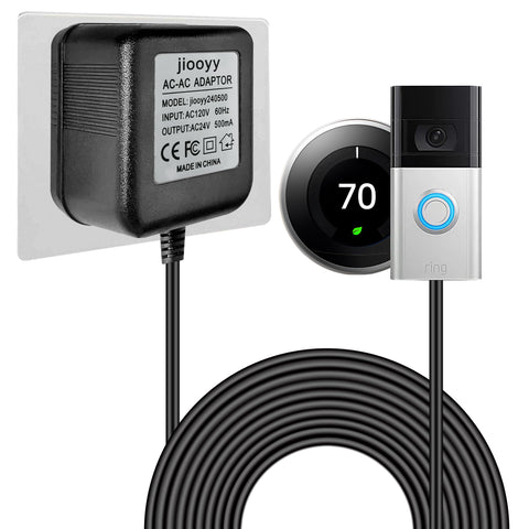 jiooyy 24V doorbell adapter front view showing universal compatibility