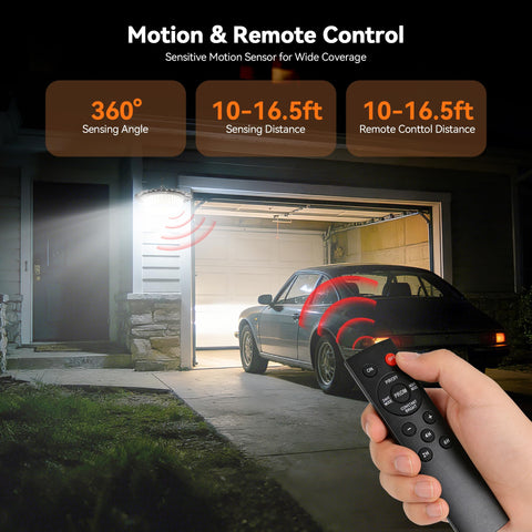 JIORRIO solar lights five-modes-system adapt from motion to all-night lighting