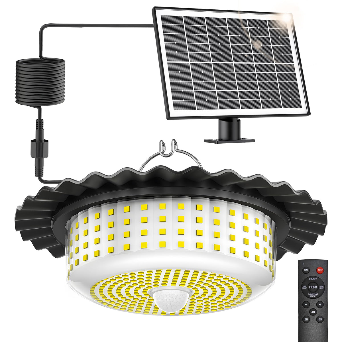 JIORRIO solar lights outdoor-396-leds illuminate patios with bright, energy-efficient coverage