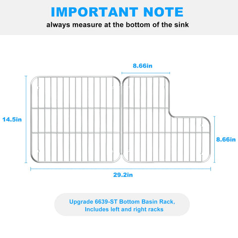 K-6488/6489 compatibility rack dimensions 14-1/2 by 14-11/16 inches for Kohler basins.