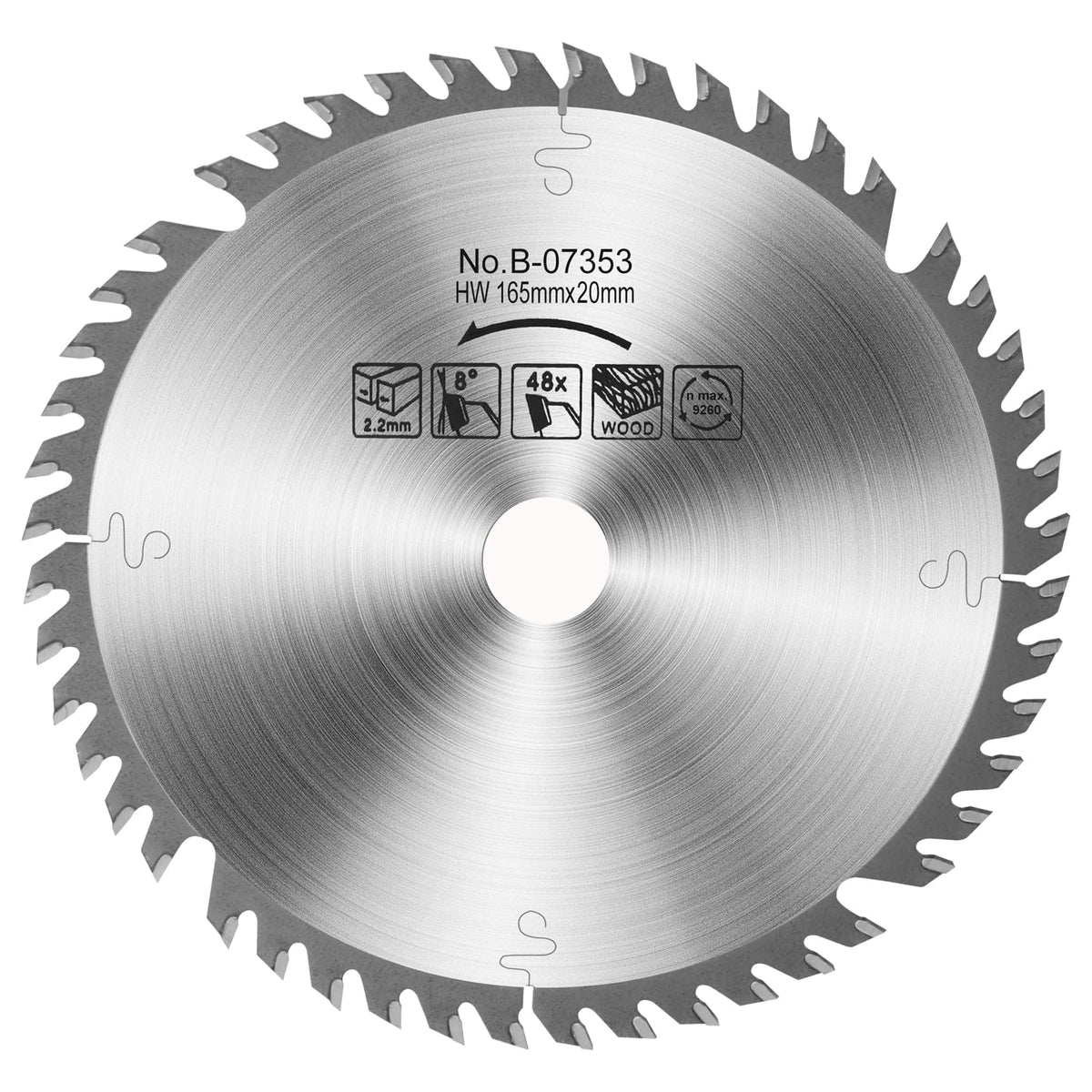 Jisculo B-07353 48T carbide blade with ATB teeth for clean plywood cuts