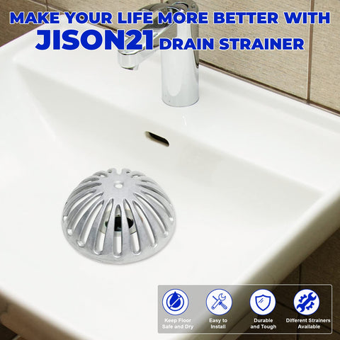 JISON21 dome-shaped floor drain cover promotes steady water flow