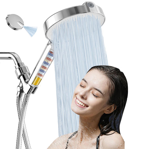 JITTGO 6-inch filtered shower head panel for full-body coverage and enhanced water flow.