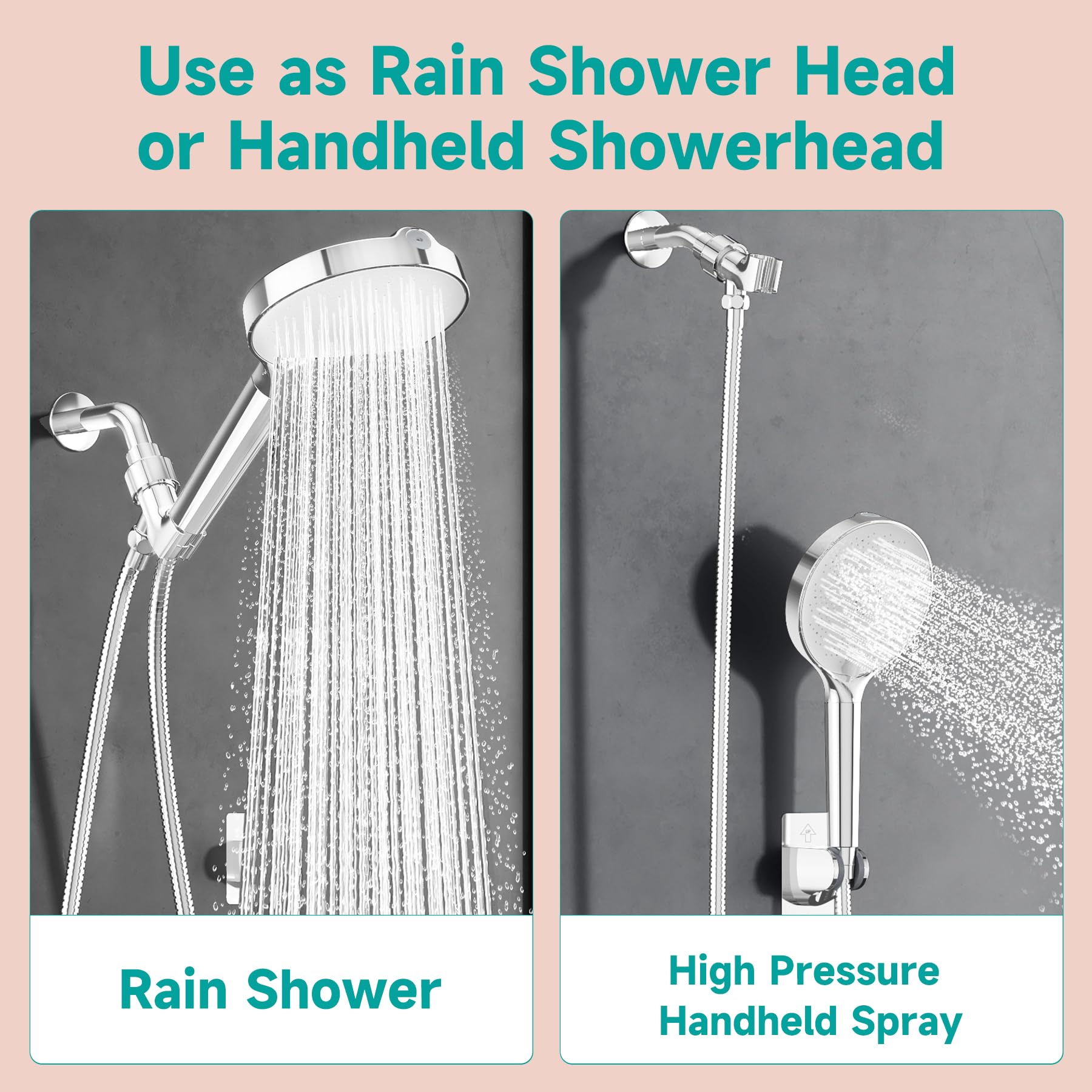 JITTGO 6 spray functions for customized spa-like showers.