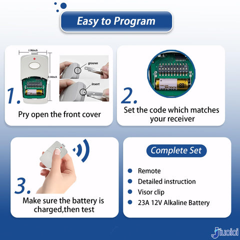jiuoici 2-pack remote set for easy replacements