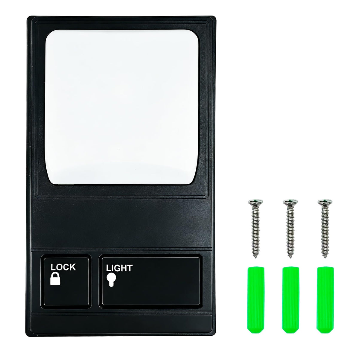 jiuoici 378LM panel front view shows wireless garage door control for compatible LiftMaster/Chamberlain openers.