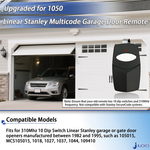 jiuoici upgraded 1050 remote back view highlights compact, portable design.