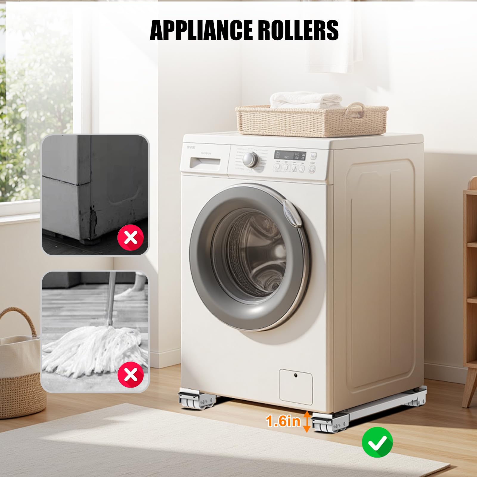 JIUOQUO appliance rollers offer quick, simple setup for relocation tasks