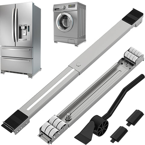 JIUOQUO appliance rollers extendable slider demonstrates adjustable length for washers
