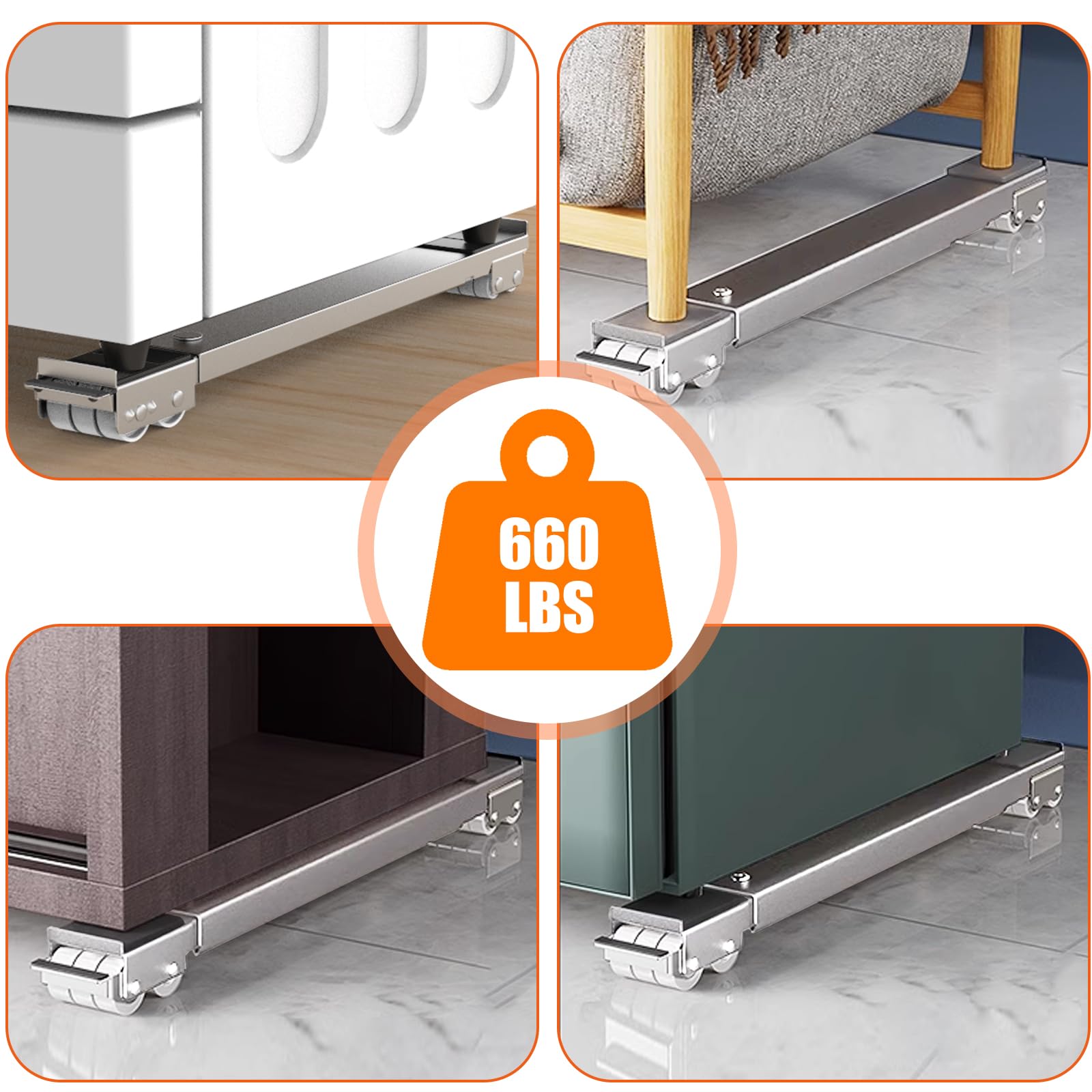 JIUOQUO appliance rollers raise clearance under appliances for maintenance